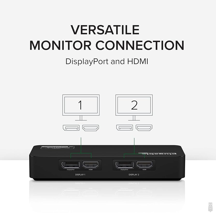 Amazon.com: Plugable 4K DisplayPort and HDMI Dual Monitor